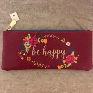 Be Happy Trinket Pouch NWT